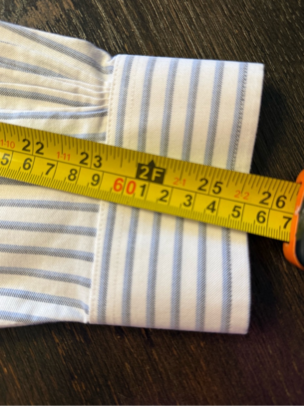 Brooks Brothers Regular Fit L Blue White Stripe Non-Iron Button-Down Shirt - Picture 8 of 9